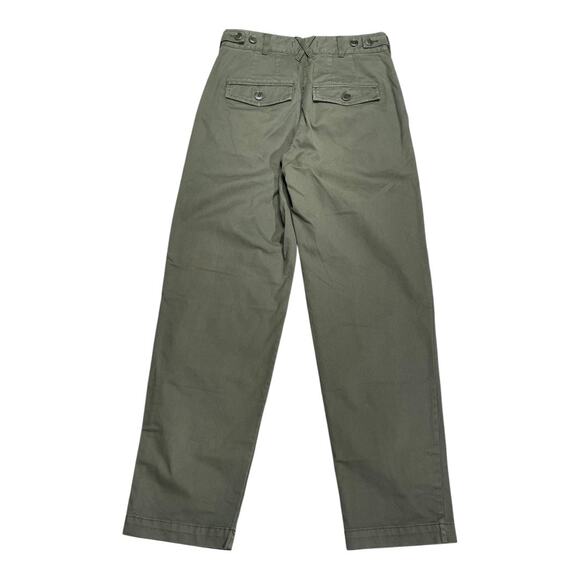 Alex Mill Army Green Straight Leg High Rise Trouser Size 0 - Picture 2 of 4
